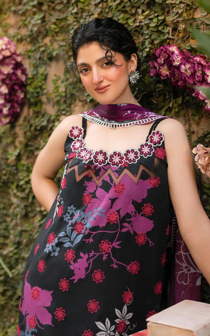 Chikankari digital printed lawn