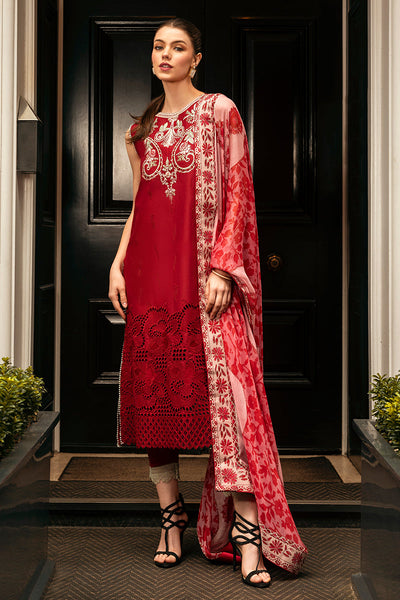 MUSHQ HEMLINE CHIKANKARI || Crimson Chic