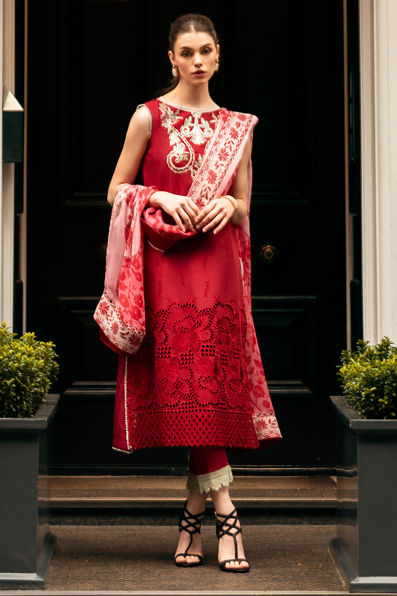 MUSHQ HEMLINE CHIKANKARI || Crimson Chic