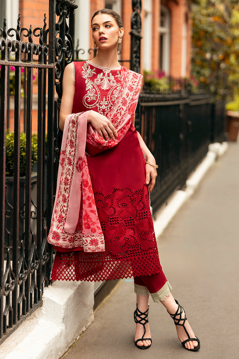 MUSHQ HEMLINE CHIKANKARI || Crimson Chic