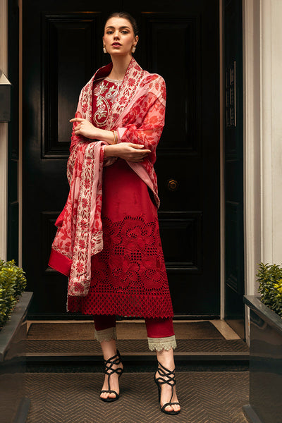 MUSHQ HEMLINE CHIKANKARI || Crimson Chic