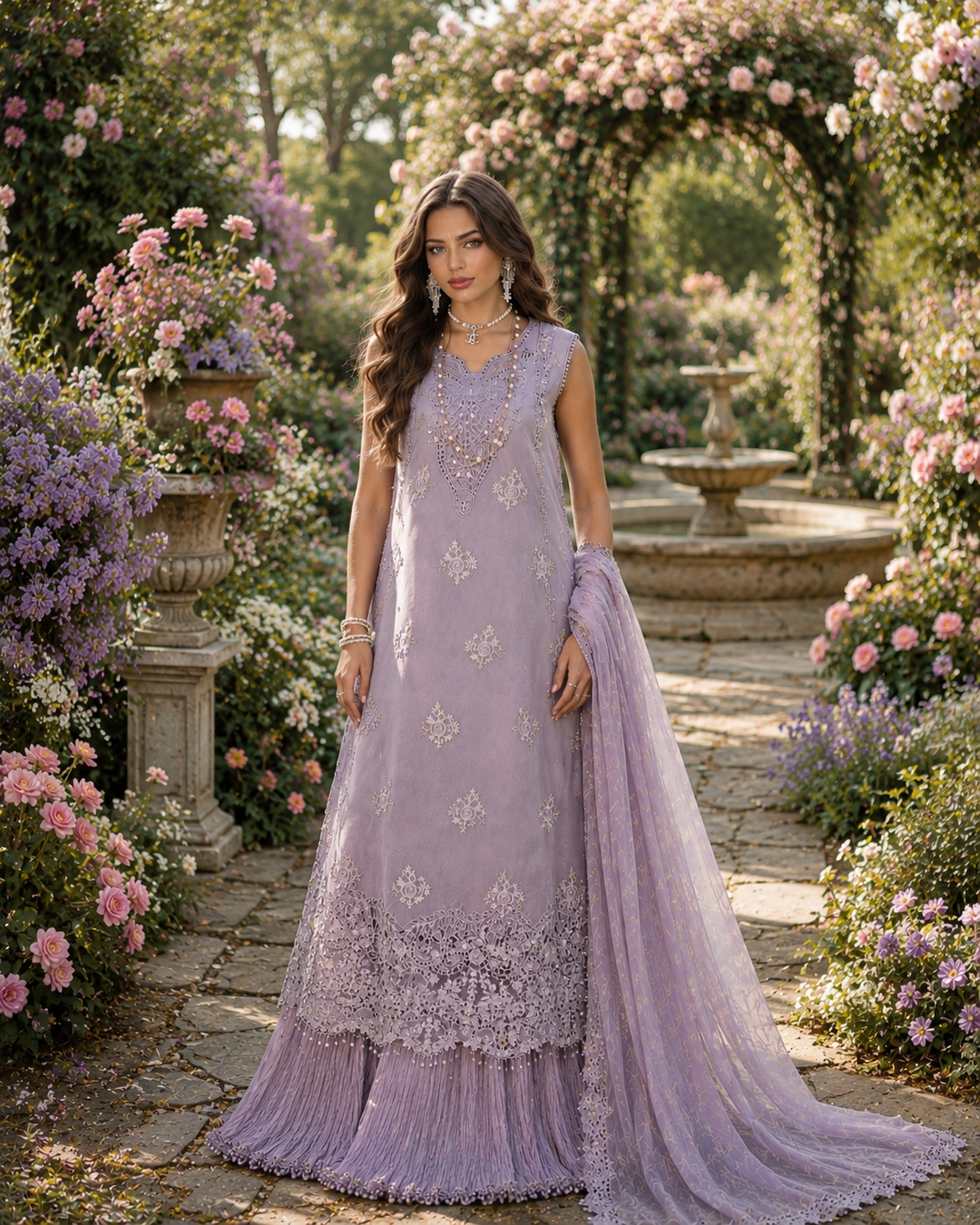 3 piece unstitched lawn embroidered suit