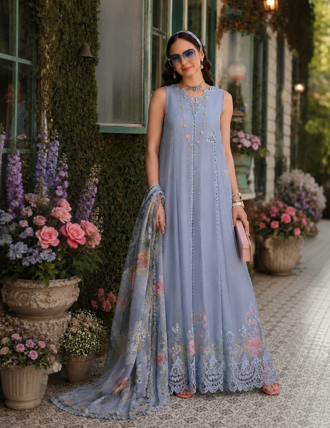 3 piece unstitched lawn embroidered suit
