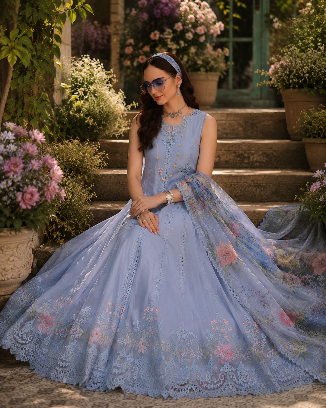3 piece unstitched lawn embroidered suit
