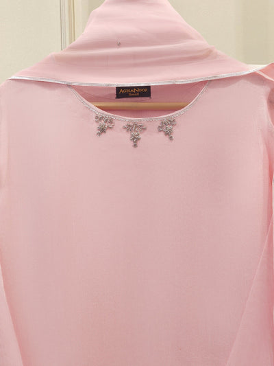 3 Piece - Pure Embroidered Cotton Net Suit