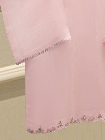 3 Piece - Pure Embroidered Cotton Net Suit