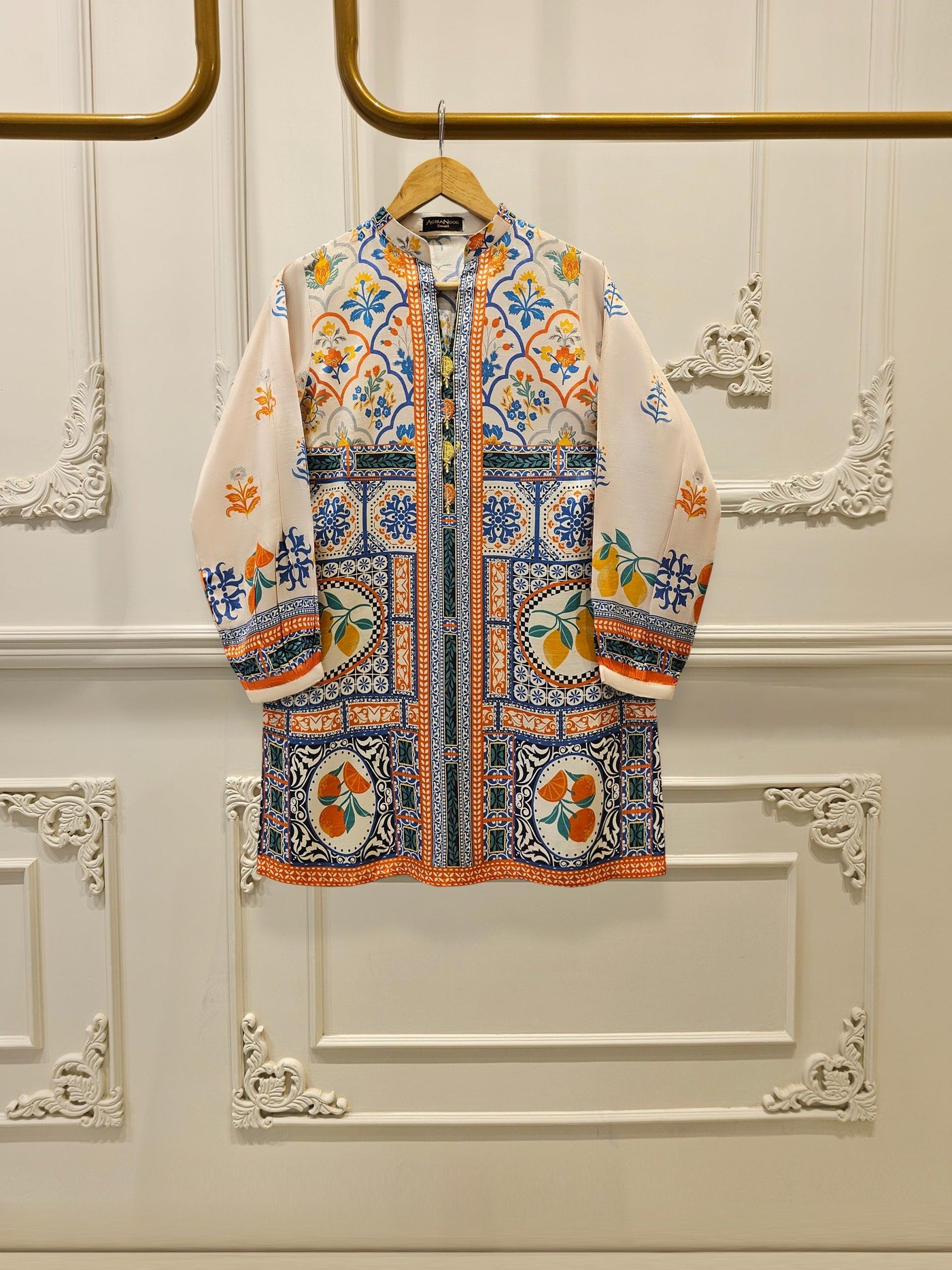 2 Piece- Printed Silk Co-ord Set