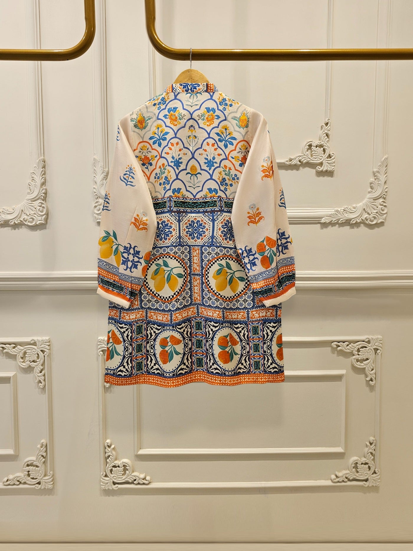 2 Piece- Printed Silk Co-ord Set