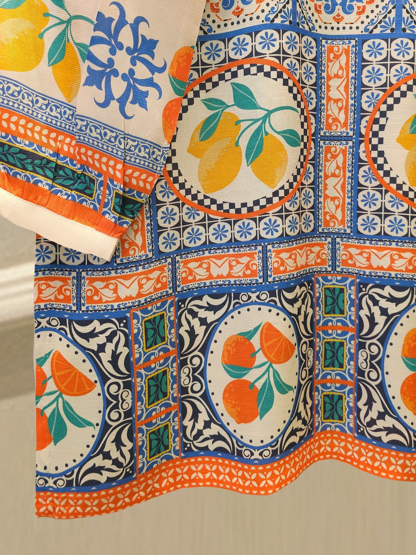 2 Piece- Printed Silk Co-ord Set