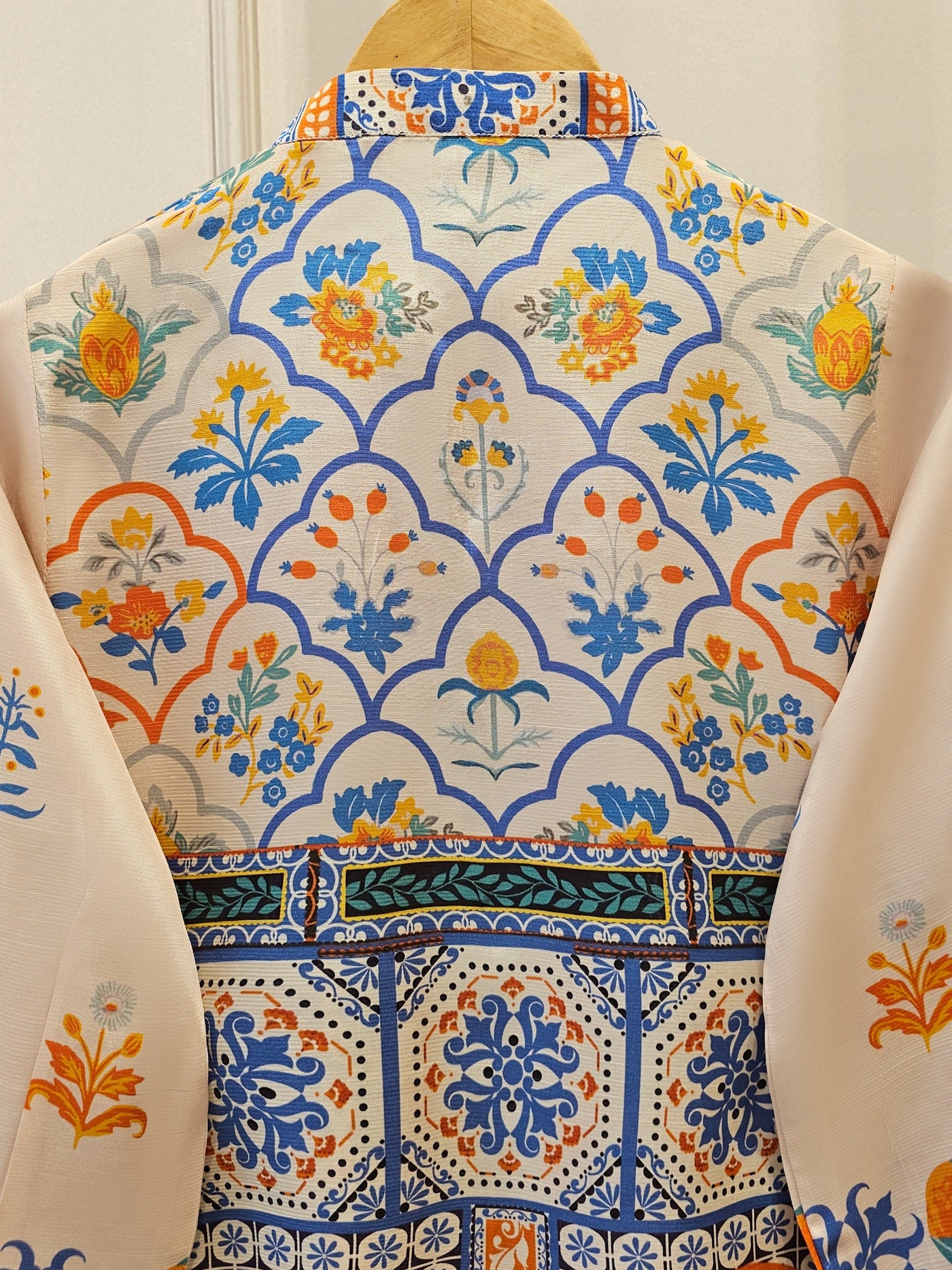 2 Piece- Printed Silk Co-ord Set