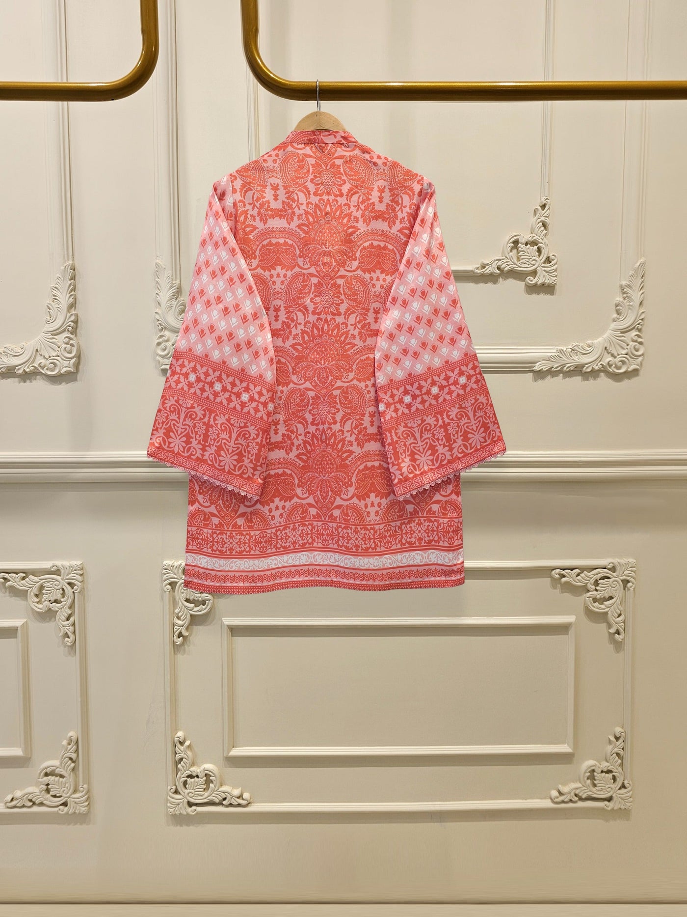 2 Piece- Printed Silk Co-ord Set