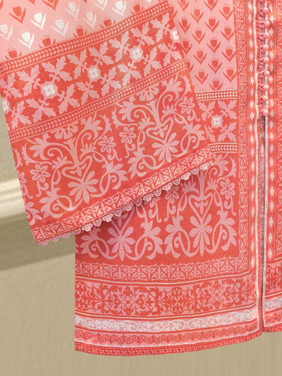 2 Piece- Printed Silk Co-ord Set