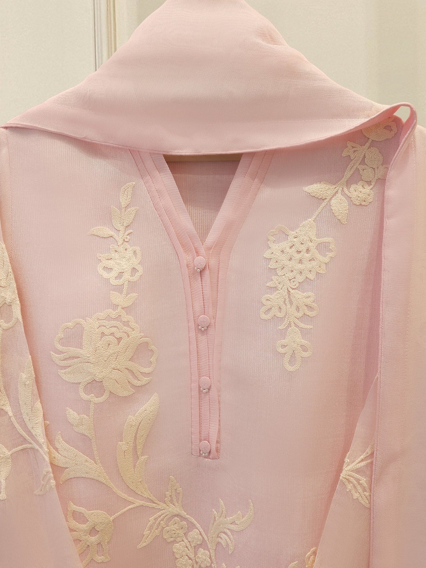 3 Piece - Pure Embroidered Cotton Net Suit