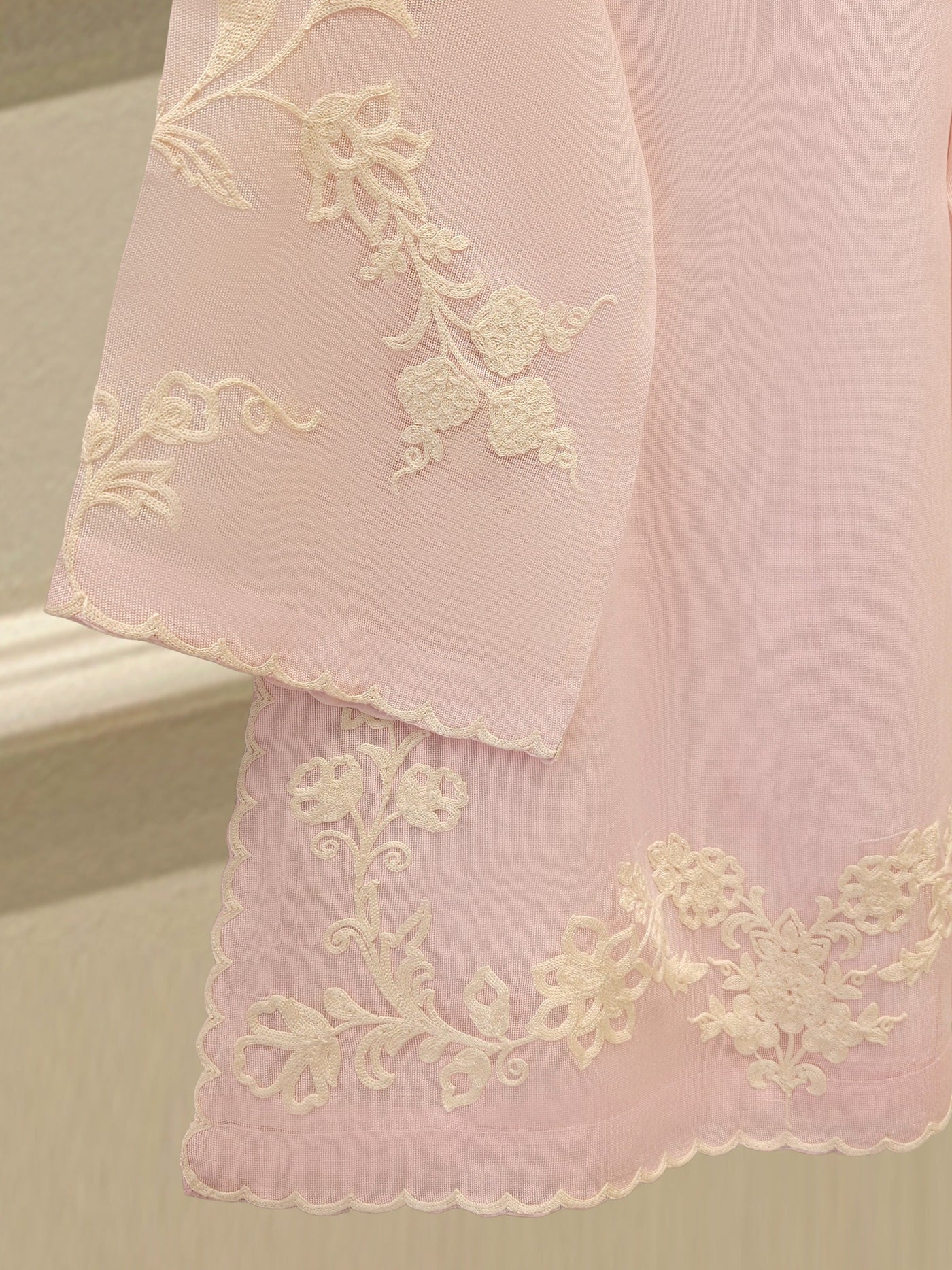 3 Piece - Pure Embroidered Cotton Net Suit