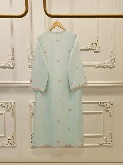 3 Piece- Pure Korean Silk Embroidered Suit
