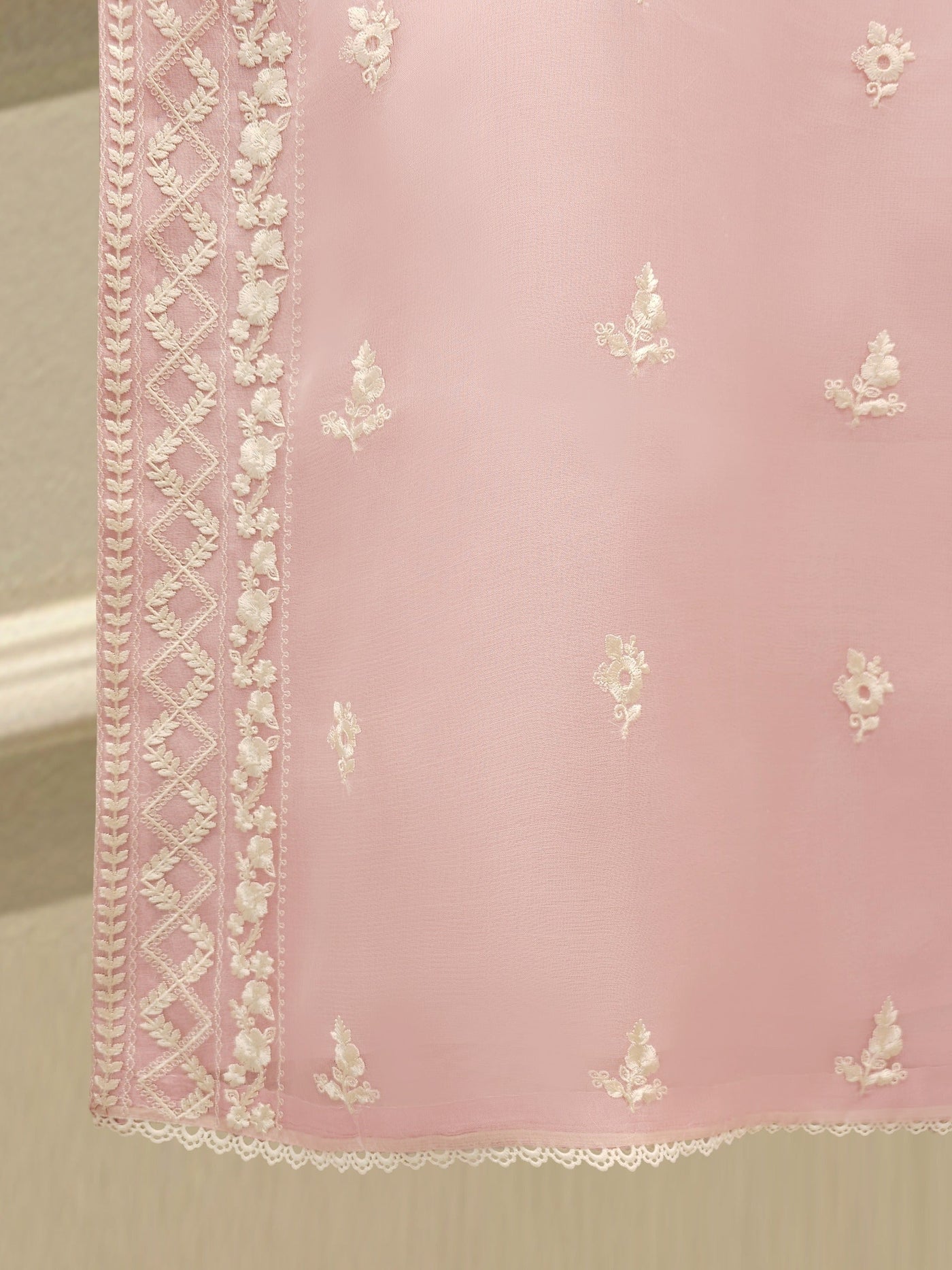 3 Piece - Pure Organza Embroidered Suit