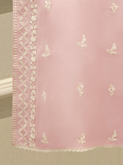 3 Piece - Pure Organza Embroidered Suit