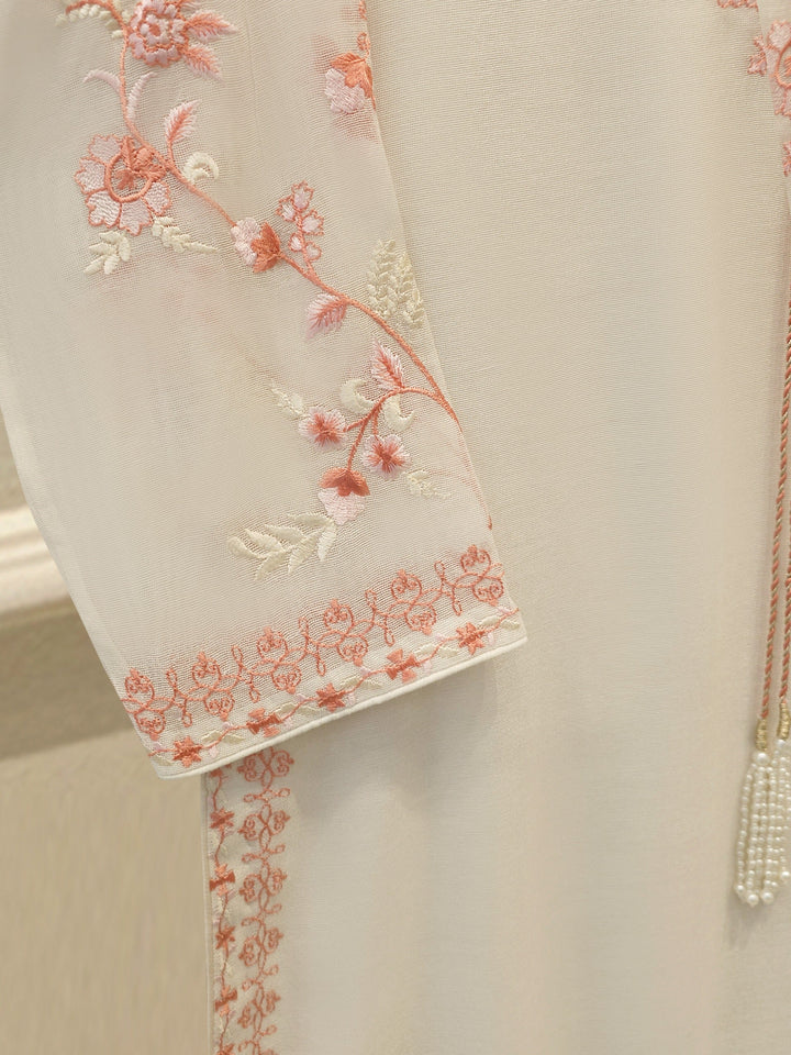 3 Piece - Pure Embroidered Cotton Net Suit