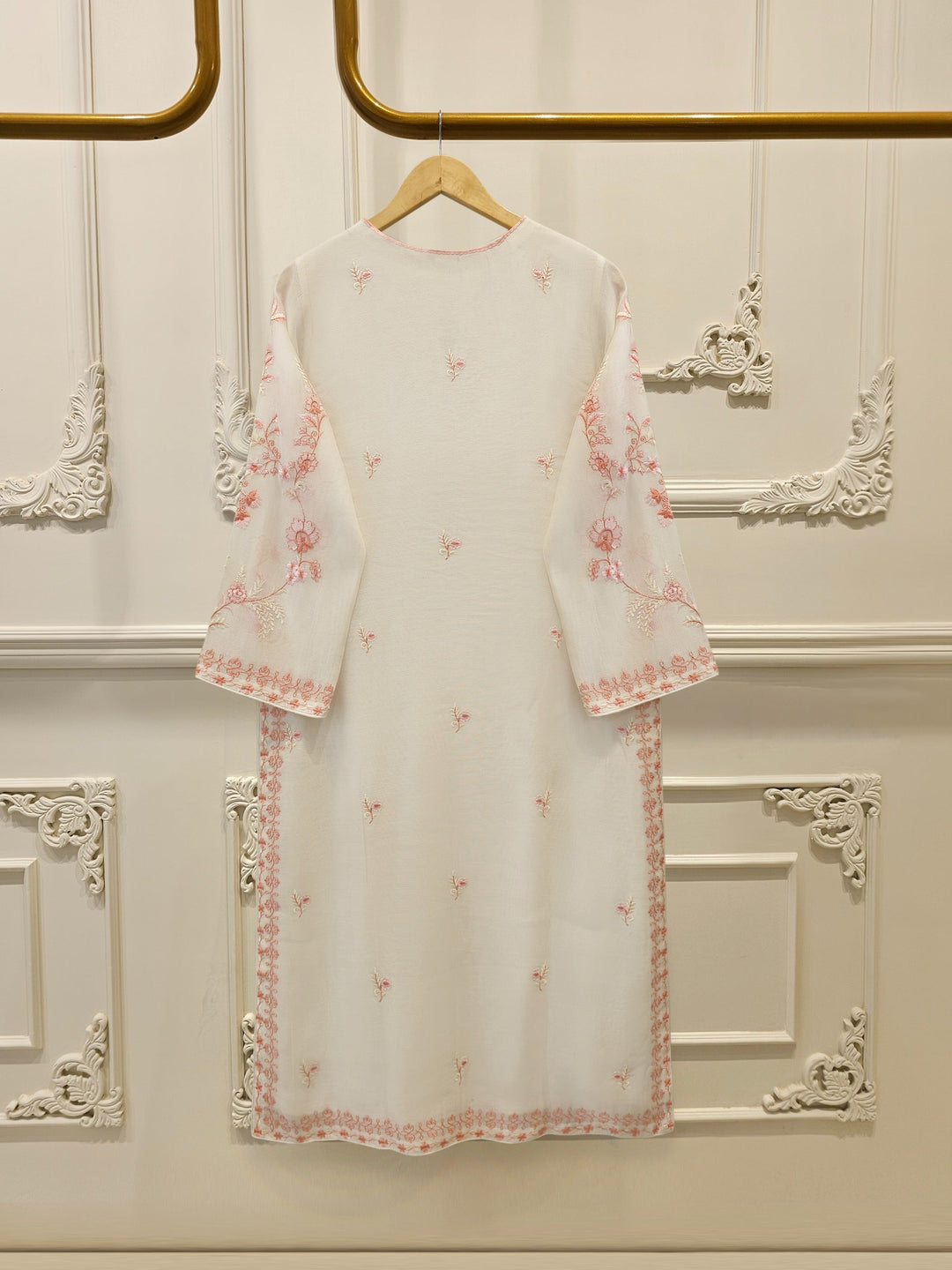 3 Piece - Pure Embroidered Cotton Net Suit