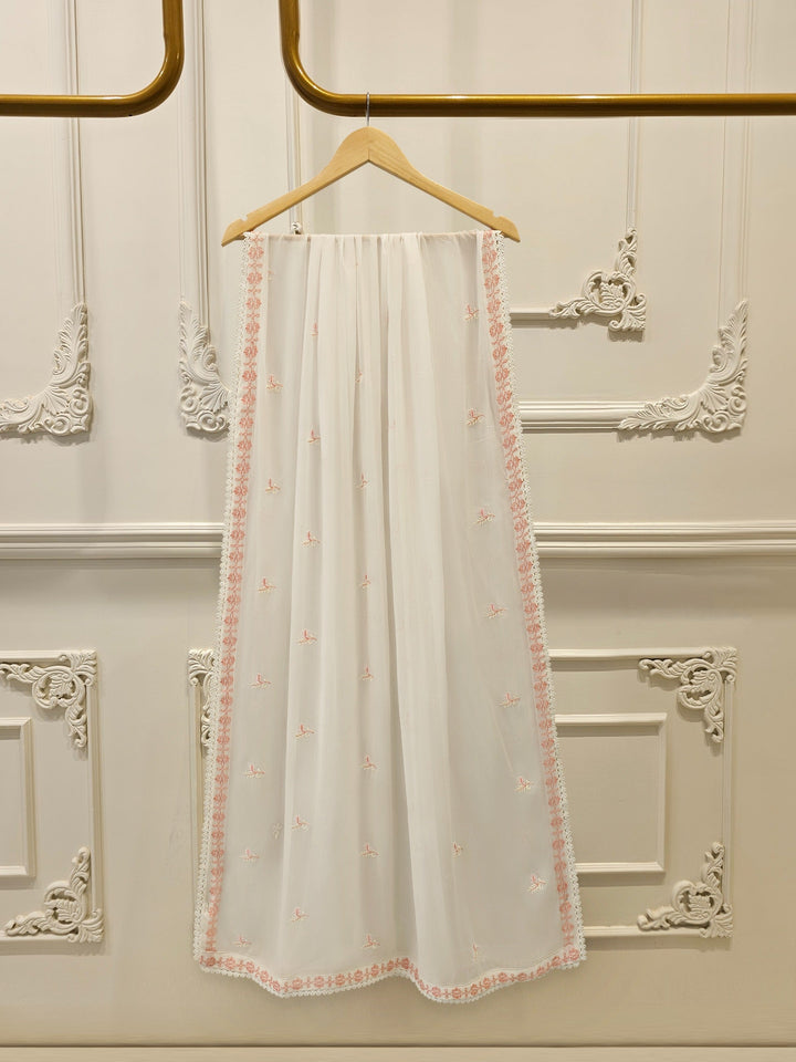 3 Piece - Pure Embroidered Cotton Net Suit