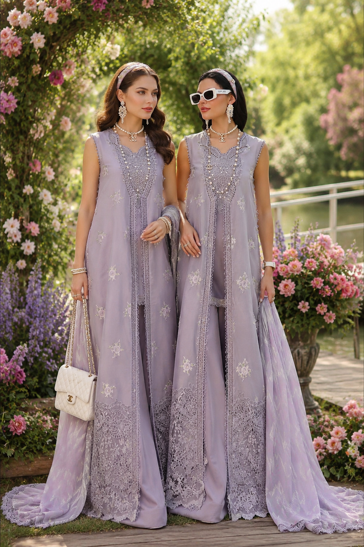 3 piece unstitched lawn embroidered suit