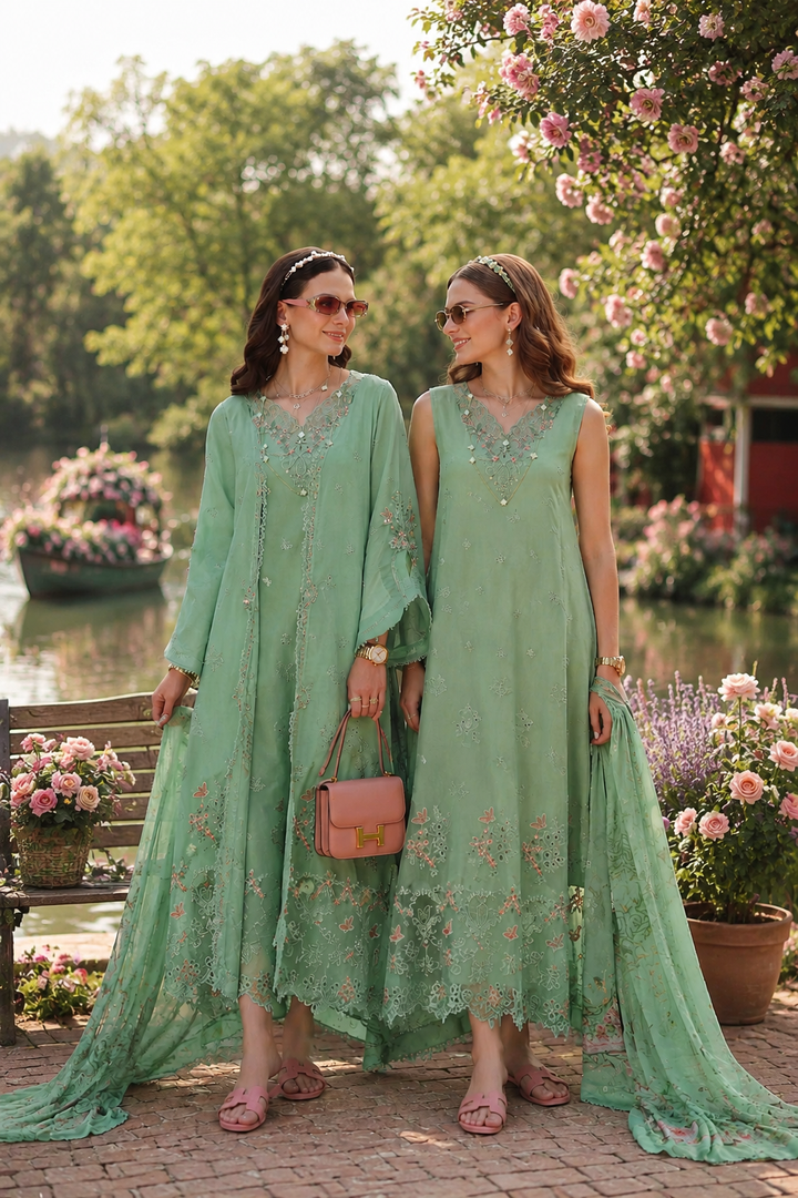 3 piece unstitched lawn embroidered suit