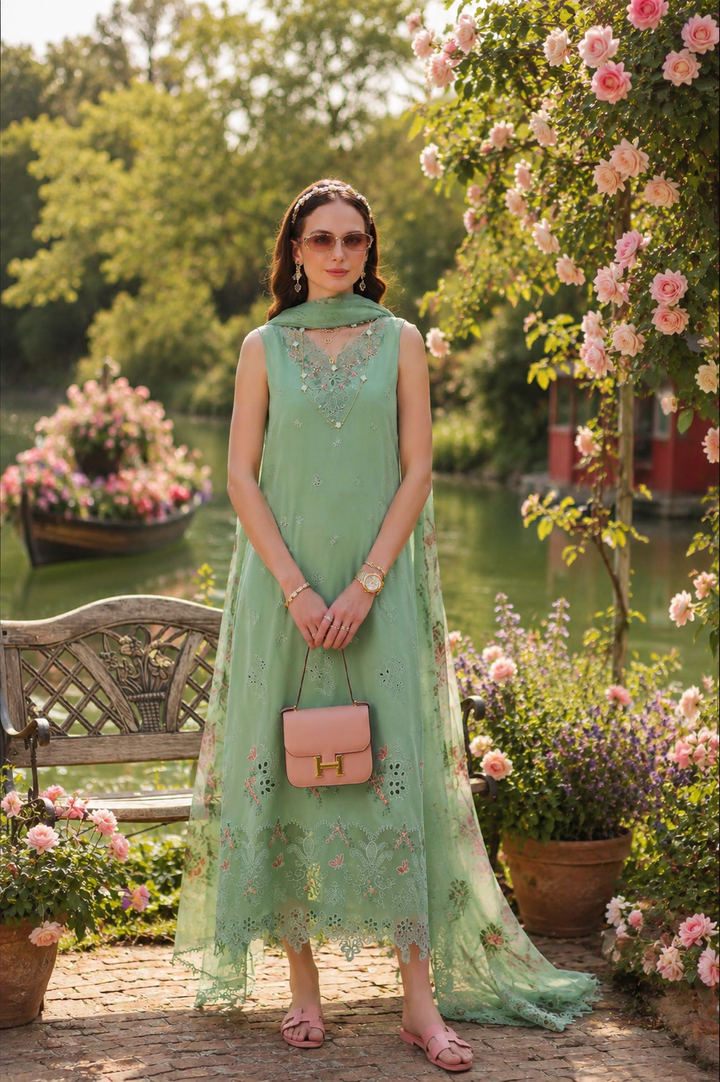 3 piece unstitched lawn embroidered suit