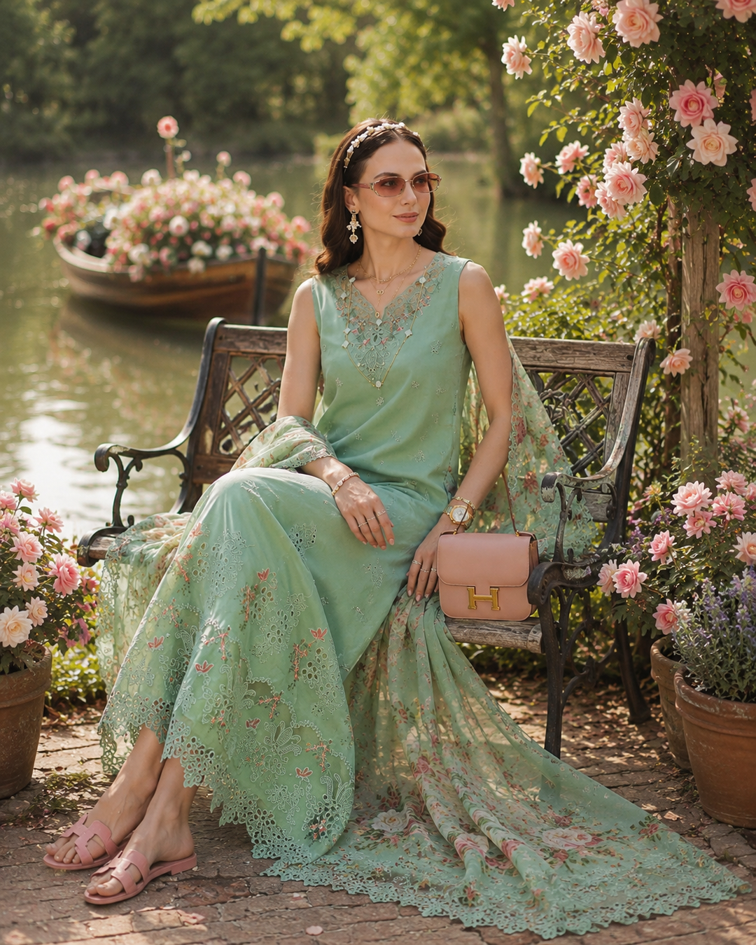 3 piece unstitched lawn embroidered suit