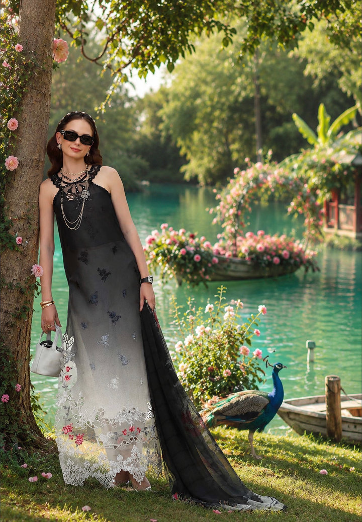 3 piece unstitched lawn embroidered suit