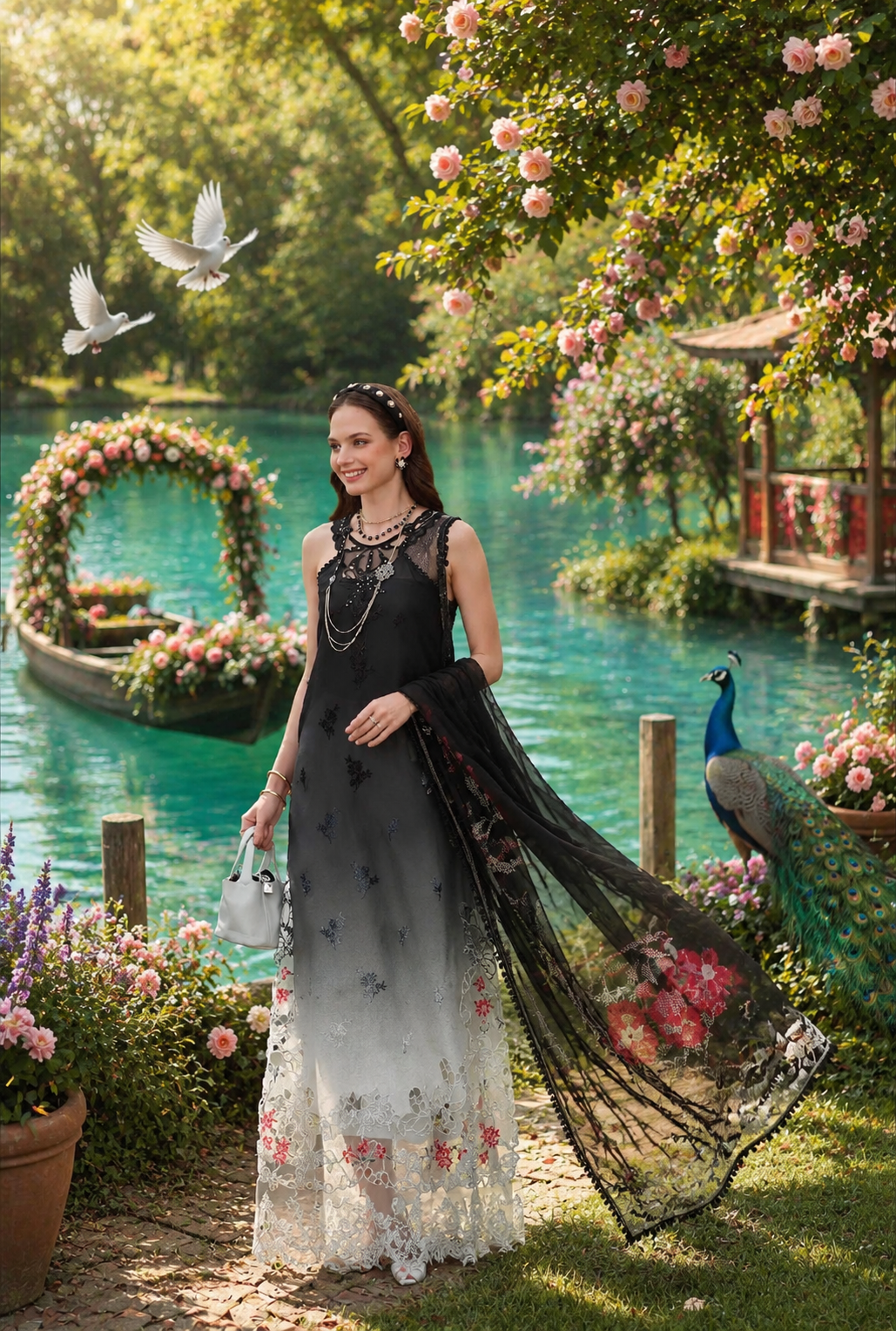 3 piece unstitched lawn embroidered suit
