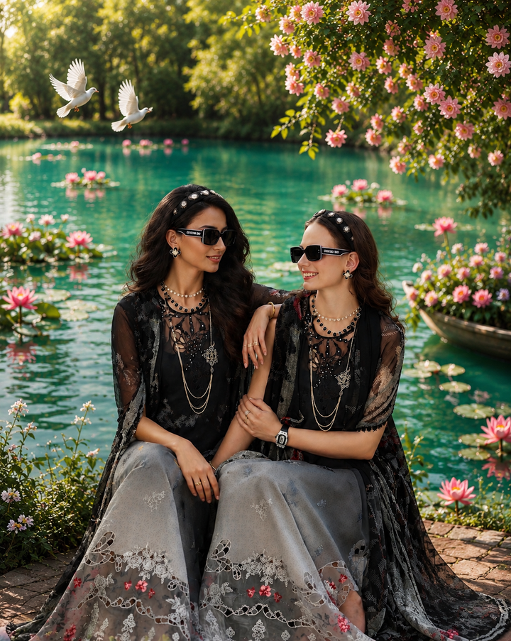 3 piece unstitched lawn embroidered suit