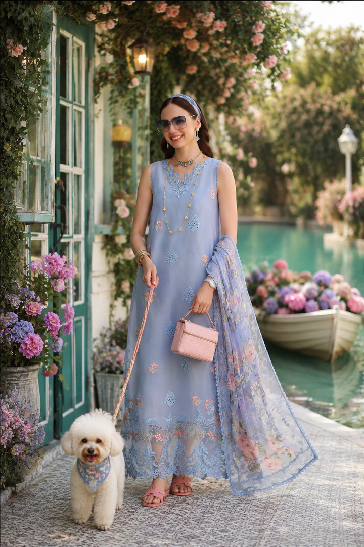 3 piece unstitched lawn embroidered suit
