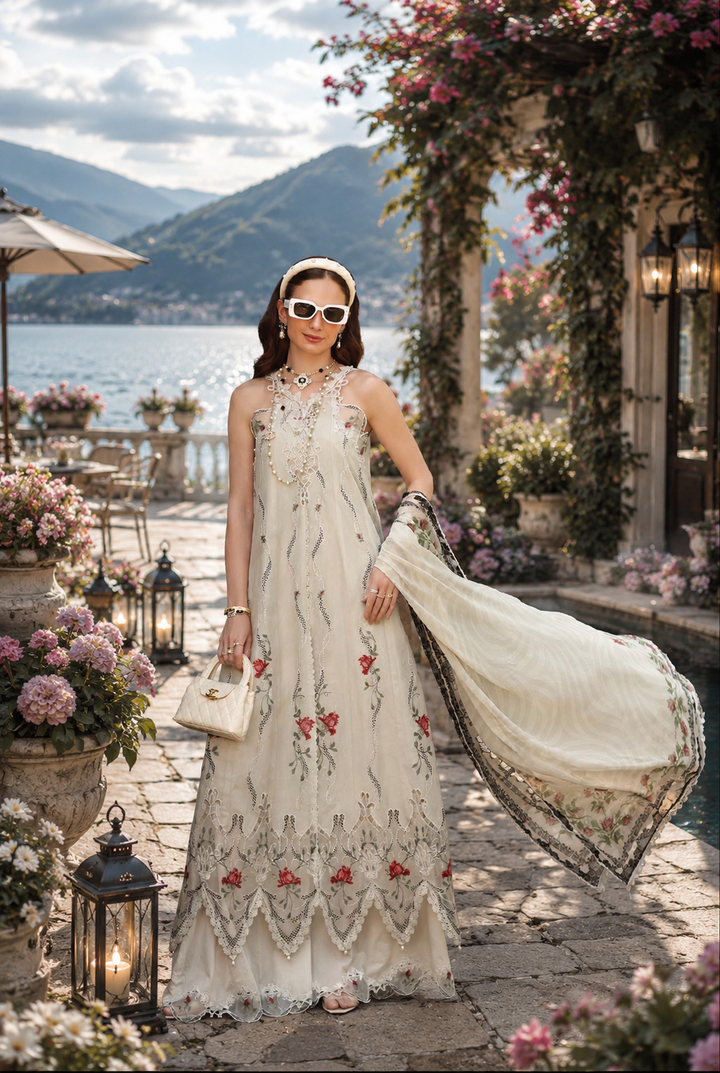 3 piece unstitched lawn embroidered suit
