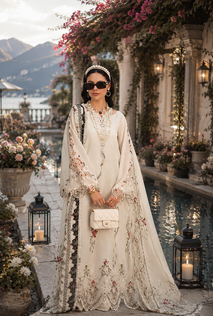 3 piece unstitched lawn embroidered suit