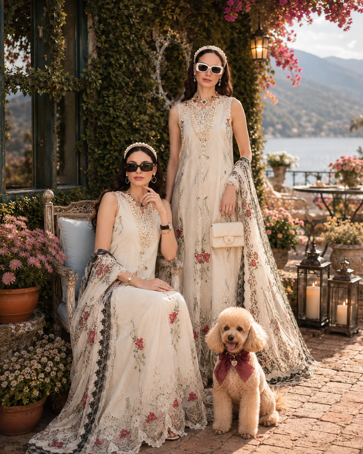 3 piece unstitched lawn embroidered suit