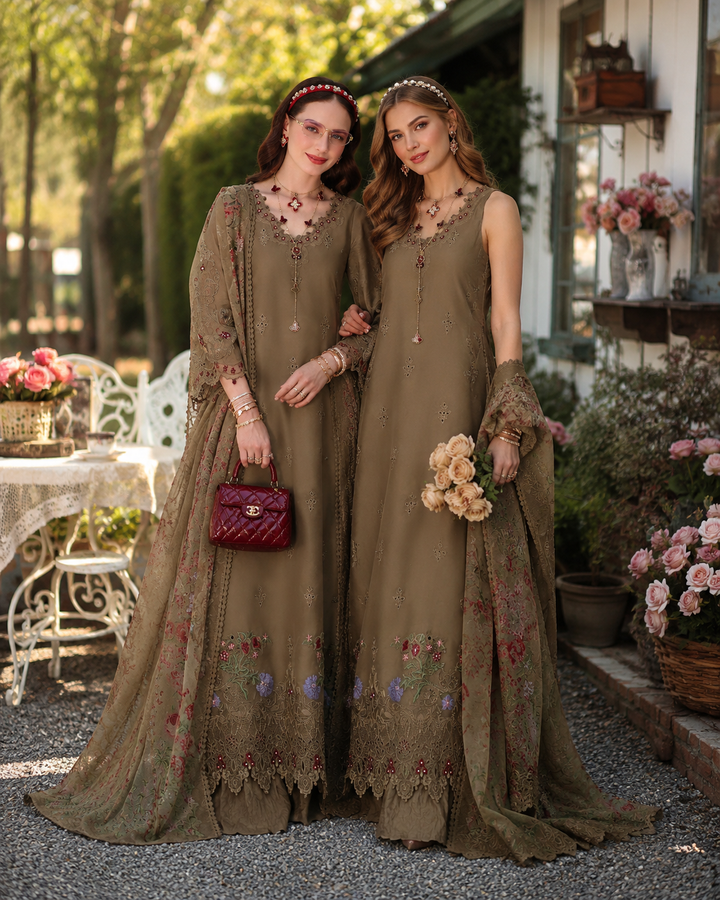 3 piece unstitched lawn embroidered suit