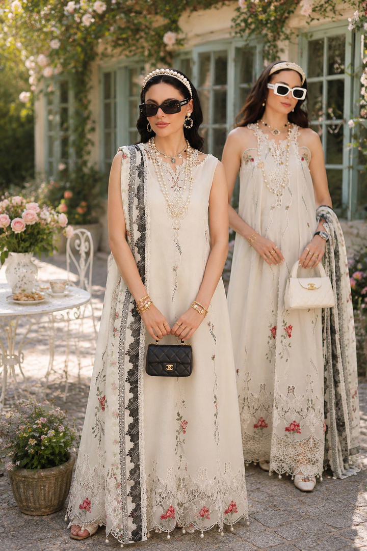 3 piece unstitched lawn embroidered suit