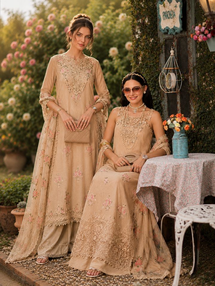 3 piece unstitched lawn embroidered suit