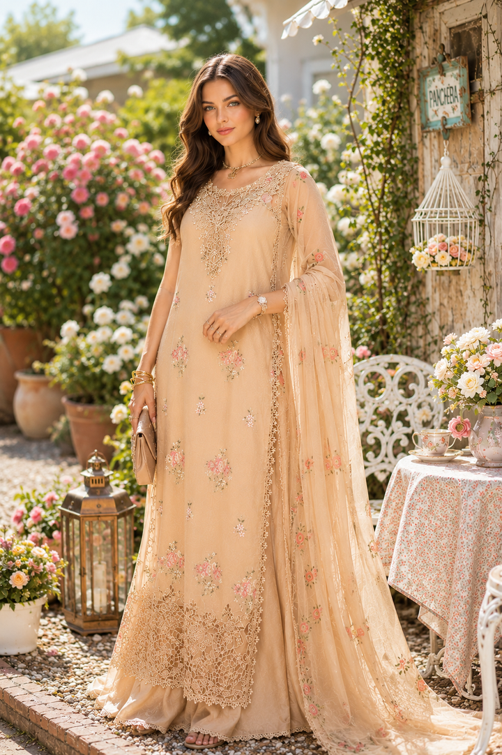 3 piece unstitched lawn embroidered suit