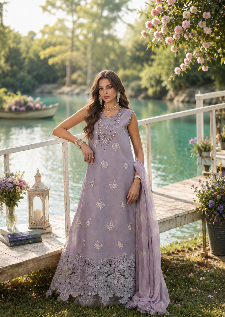 3 piece unstitched lawn embroidered suit
