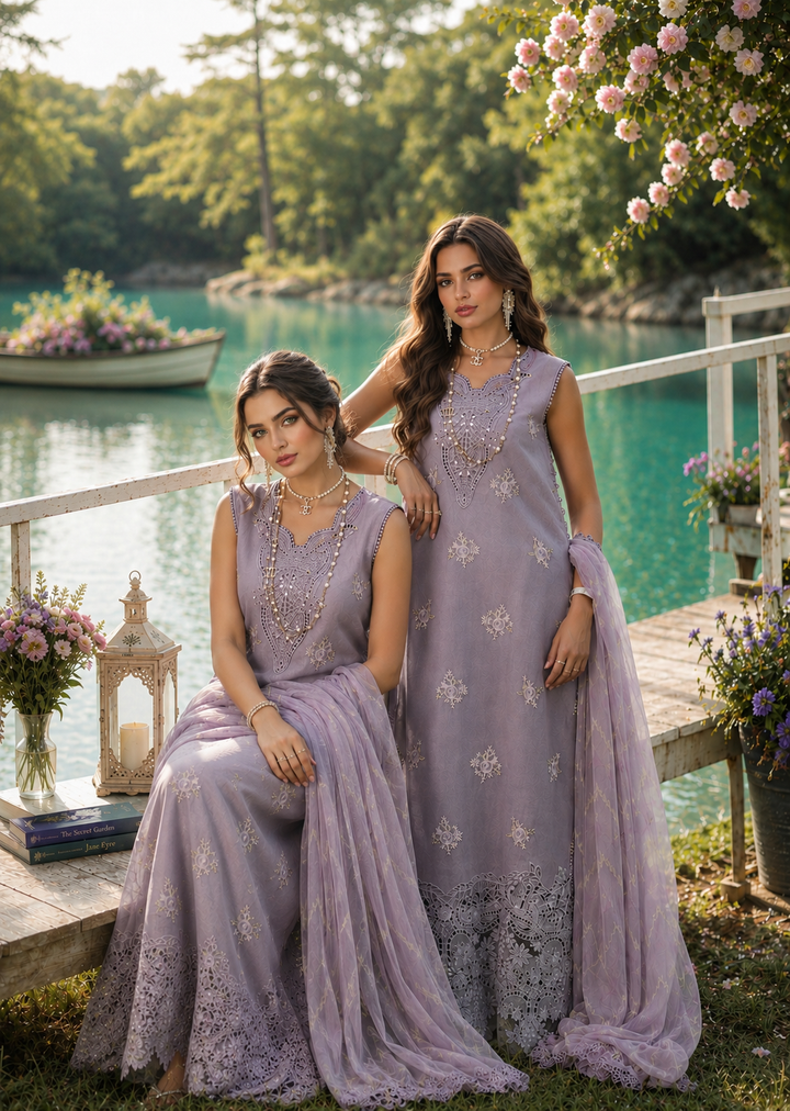 3 piece unstitched lawn embroidered suit