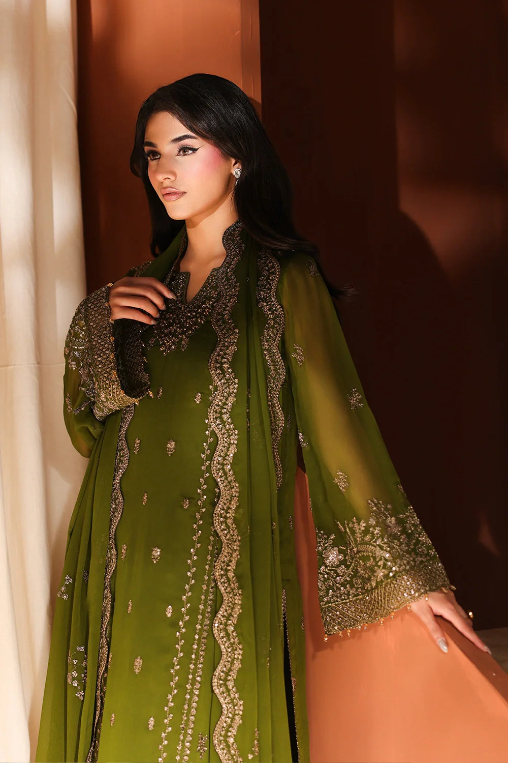 Luxe Embroidered  Lawn 3pcs