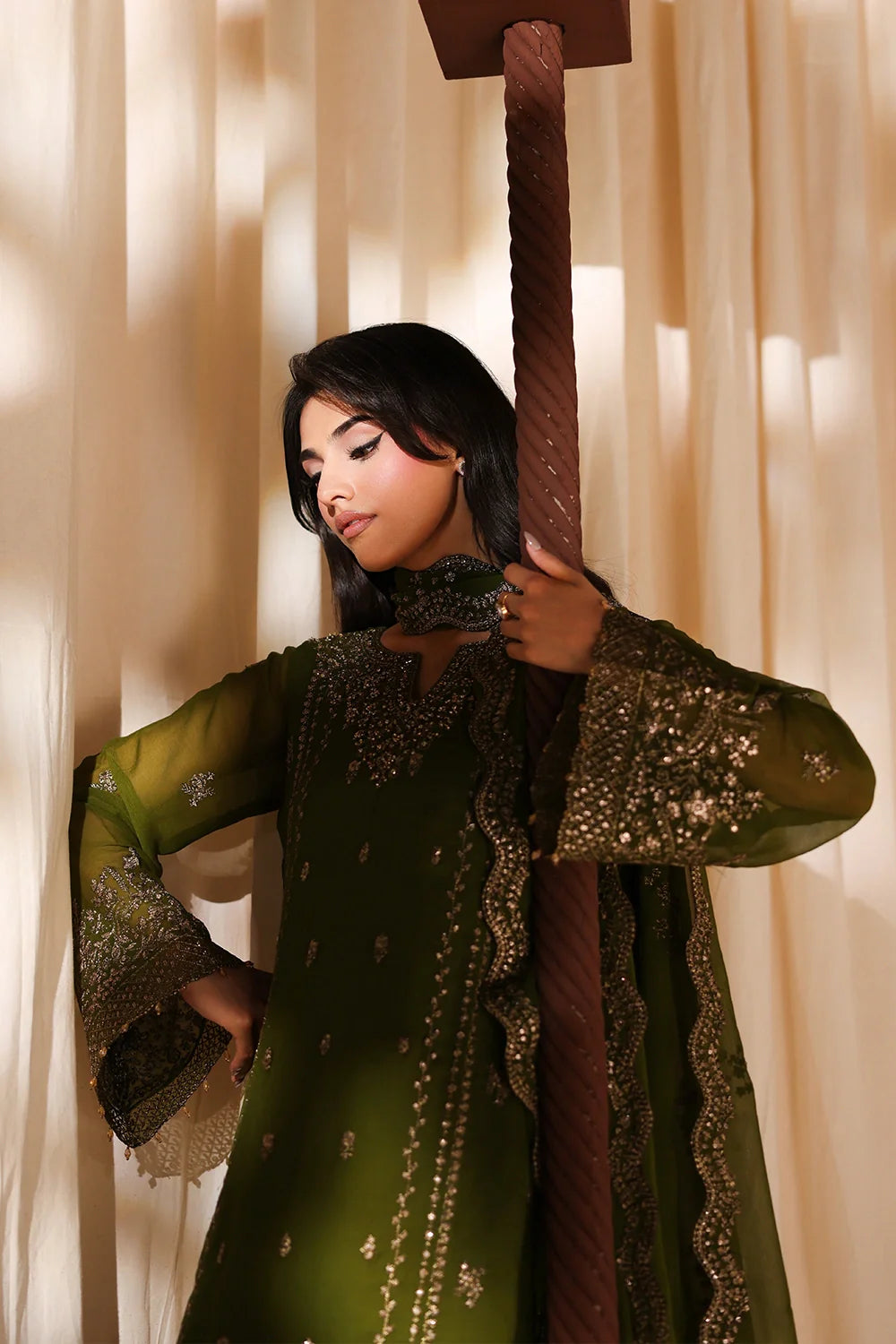 Luxe Embroidered  Lawn 3pcs
