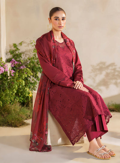 Iznik Embroidered Lawn Suits Unstitched 3 Piece - SFL-02 ENCHANTMENT