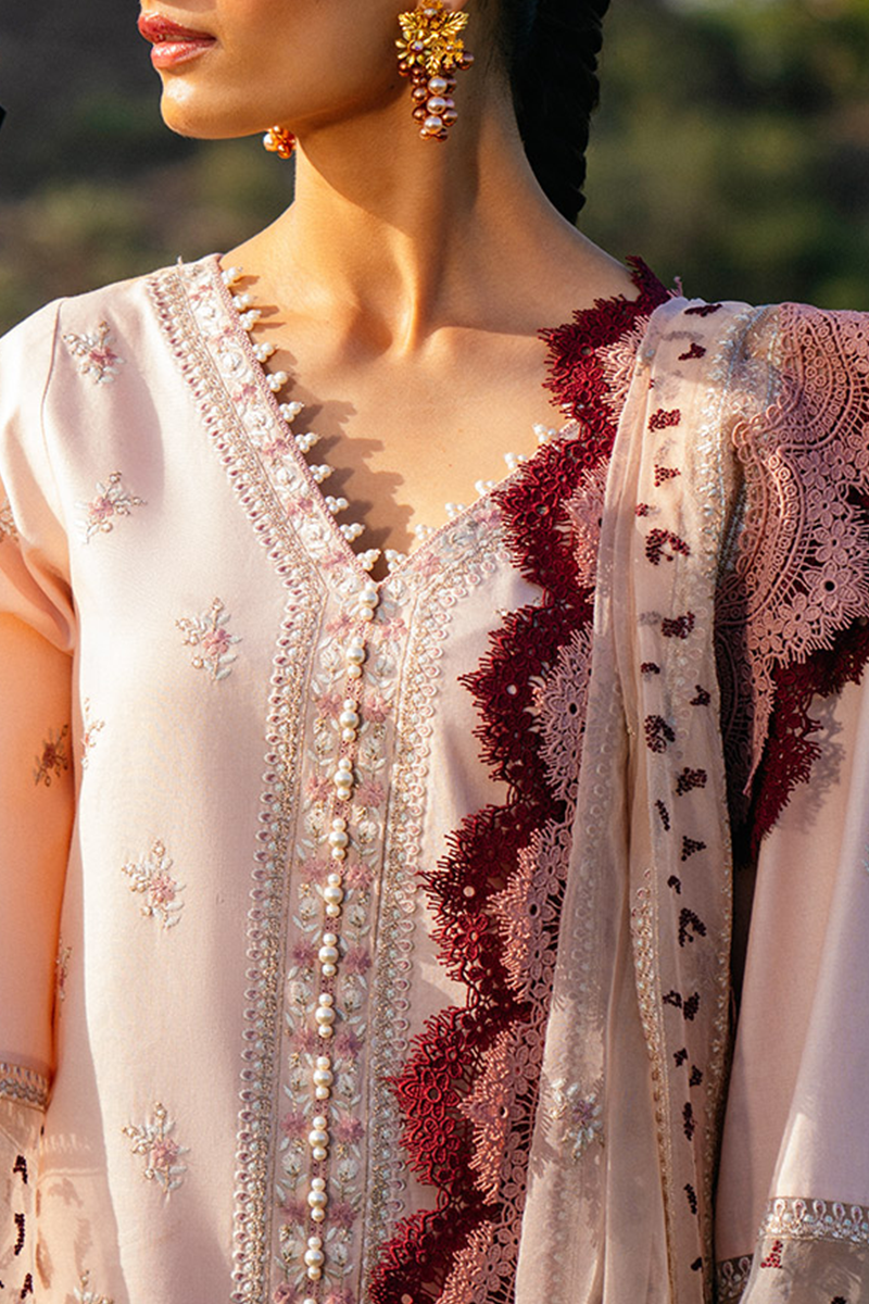 Sana Zubair Luxury Lawn - Light Rose