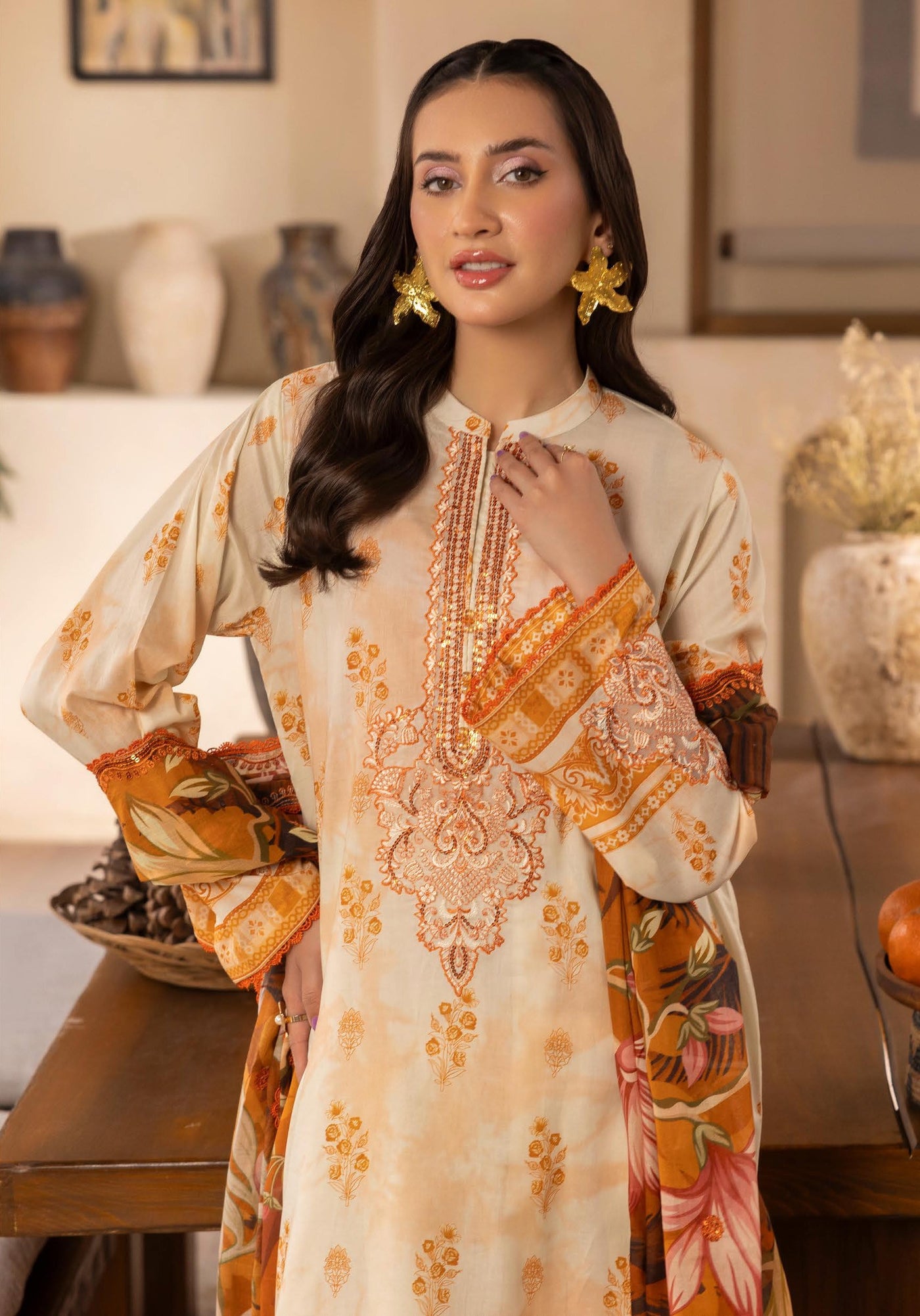 Mahajal Unstitched Three Piece