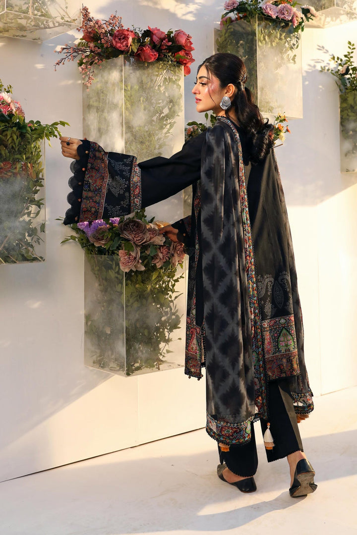3 Pc Unstitched Embroidered Lawn Suit