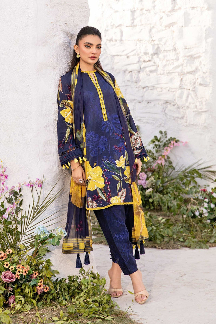 3 Pc Unstitched Embroidered Lawn Suit