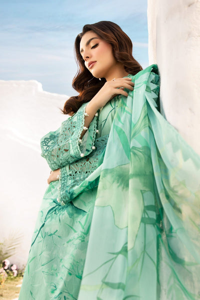 3 Pc Unstitched Embroidered Lawn Suit