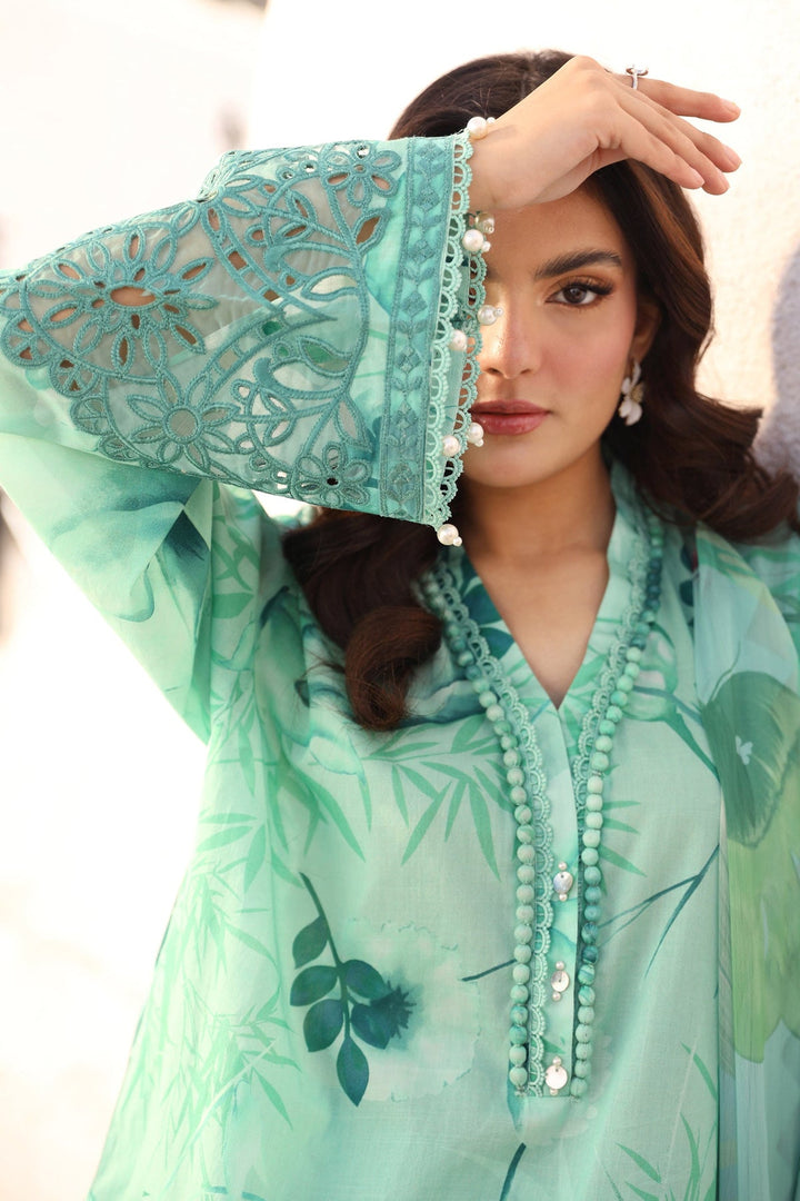 3 Pc Unstitched Embroidered Lawn Suit